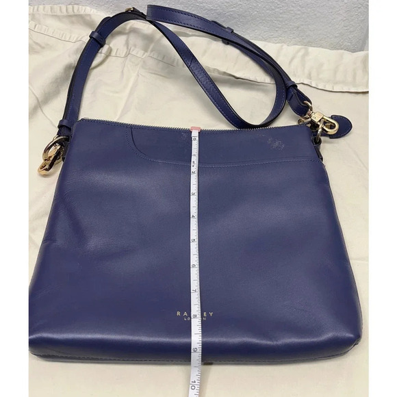 Radley London Women's Blue Pockets Zip Top Crossbody Medium Size FLAWS - Picture 15 of 16